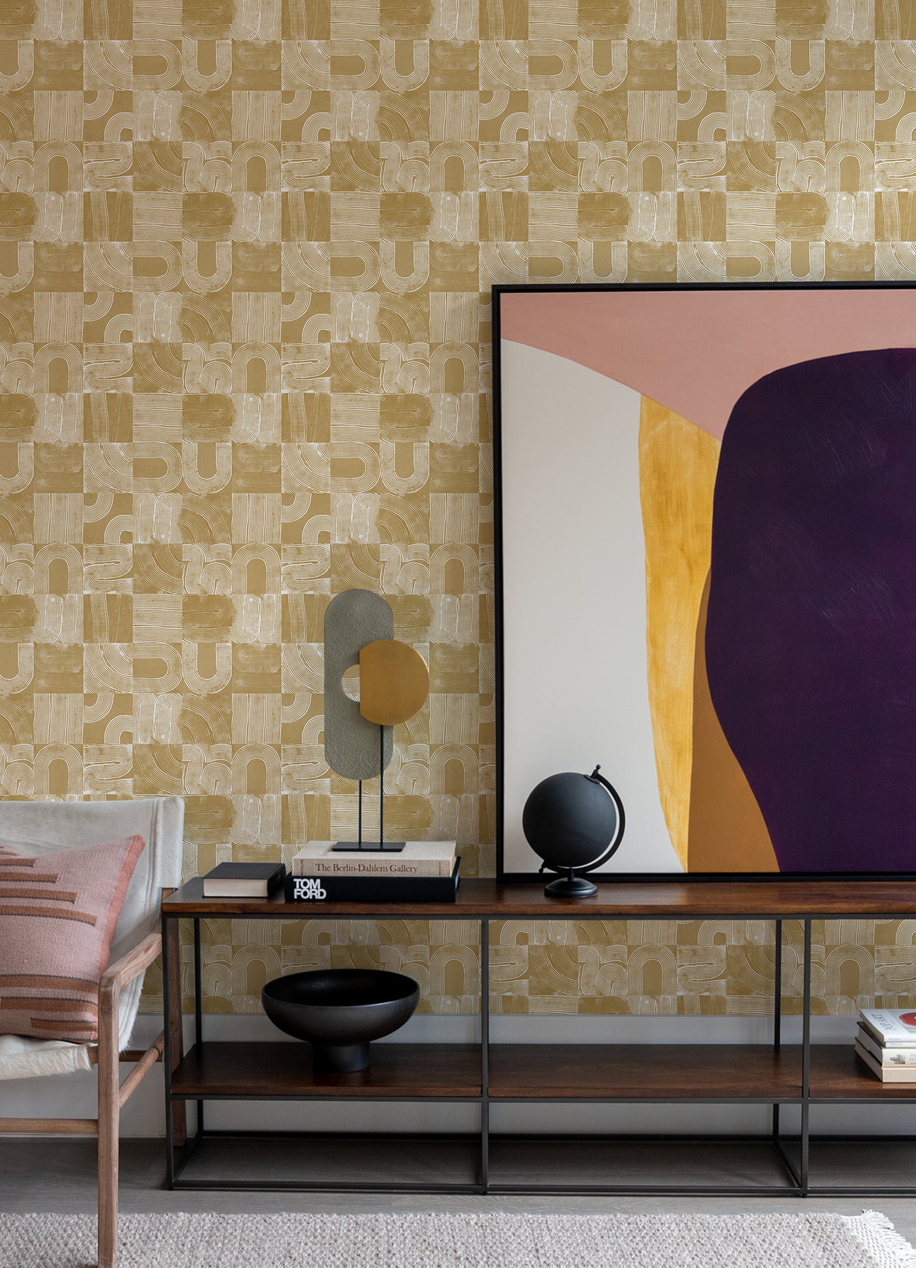 Vaughn Peel and Stick Wallpaper in a room setting
