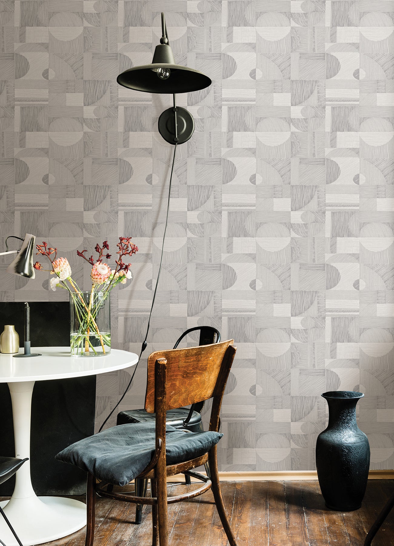 Margo Peel and Stick Wallpaper in a room setting