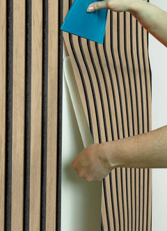 Slat Wood P&S Wallpaper - how to stick