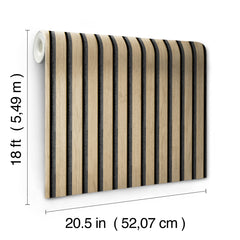 Slat Wood P&S Wallpaper - dimensions
