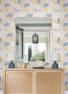Floral Bunch Peel and Stick Wallpaper in a room setting