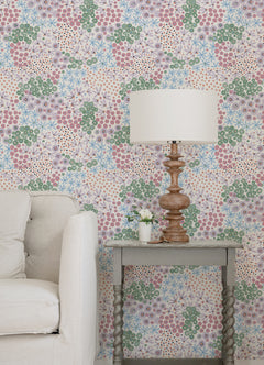 Floral Bunch Peel and Stick Wallpaper in a room setting