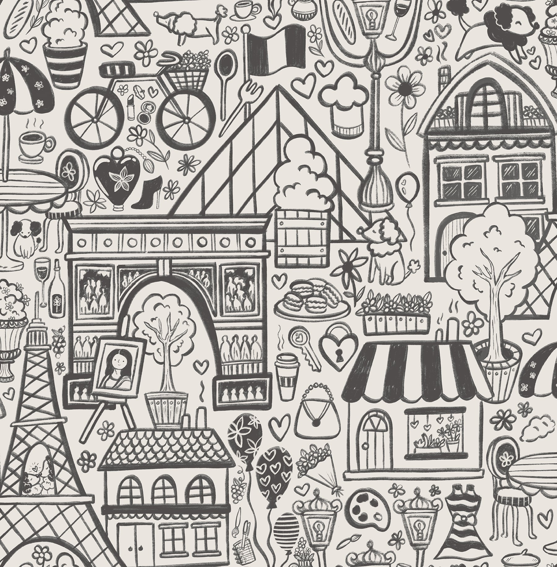 Oui Paris Peel and Stick Wallpaper by WallPops