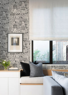 Oui Paris Peel and Stick Wallpaper in a room setting
