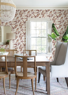 Banana Leaf Peel and Stick Wallpaper in a room setting