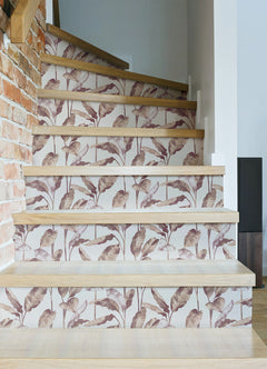 Banana Leaf Peel and Stick Wallpaper in a room setting