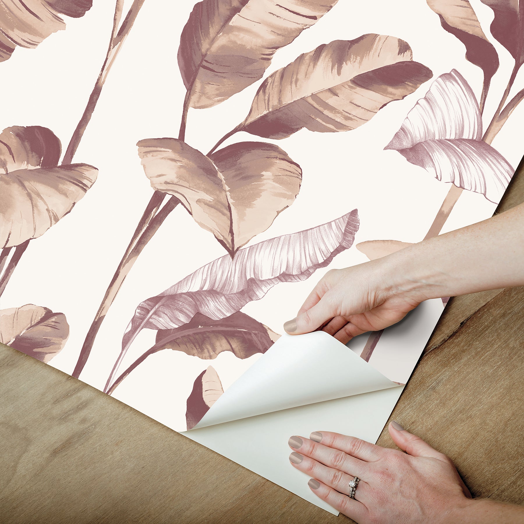 Banana Leaf Peel and Stick Wallpaper - how to peel