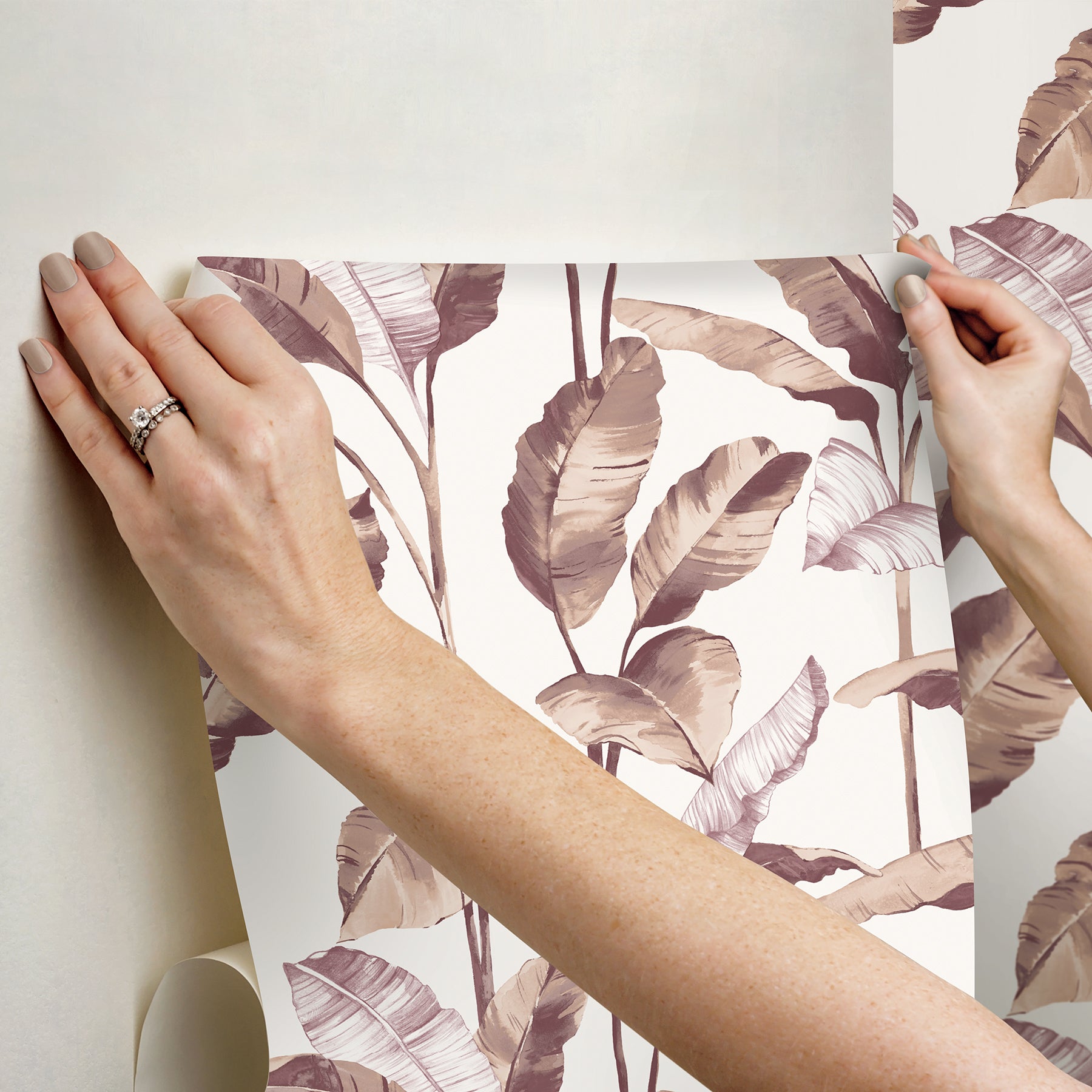 Banana Leaf Peel and Stick Wallpaper - how to stick