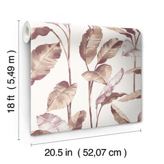 Banana Leaf Peel and Stick Wallpaper - dimensions