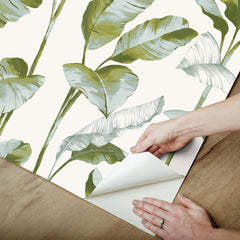 Banana Leaf Peel and Stick Wallpaper - how to peel