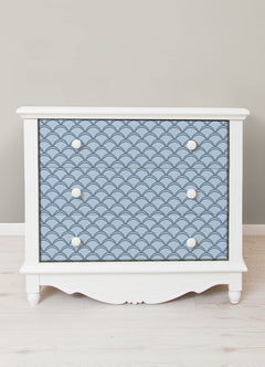 Deco Wave Peel and Stick Wallpaper in a room setting
