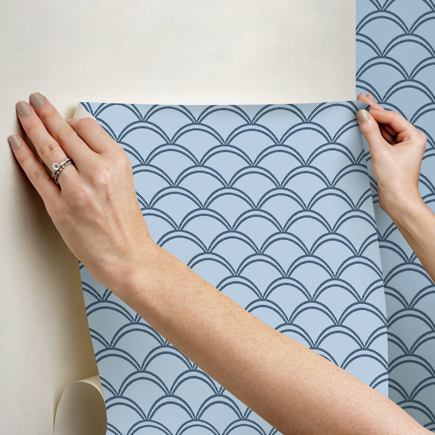 Deco Wave Peel and Stick Wallpaper - how to stick