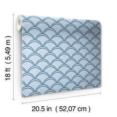 Deco Wave Peel and Stick Wallpaper - dimensions