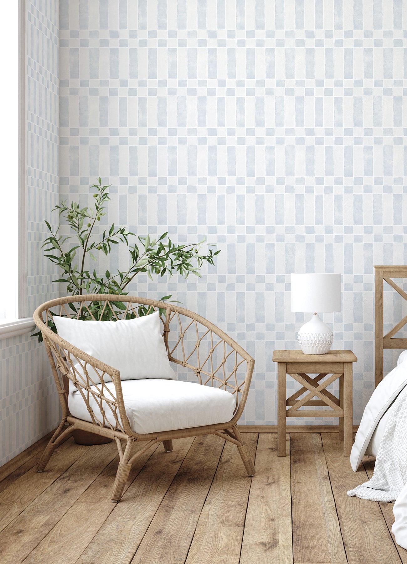 Alix Peel and Stick Wallpaper in a room setting
