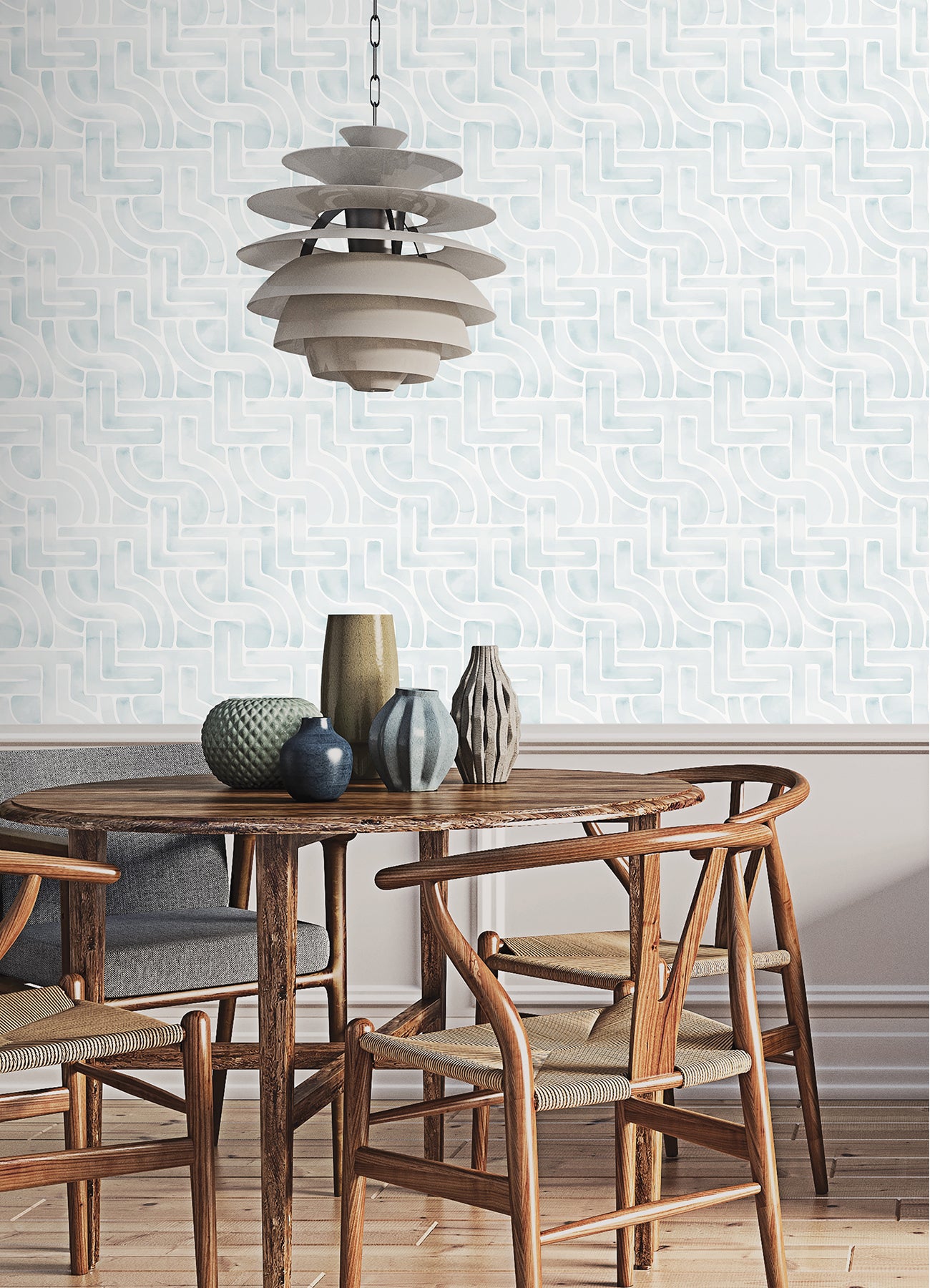 Blythe P&S Wallpaper in a room setting