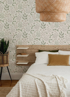 Mira Peel and Stick Wallpaper in a room setting