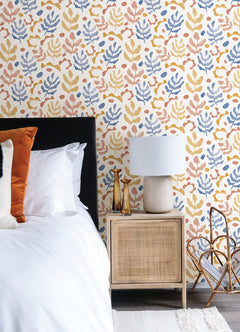 Mira Peel and Stick Wallpaper in a room setting