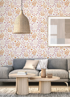Mira Peel and Stick Wallpaper in a room setting