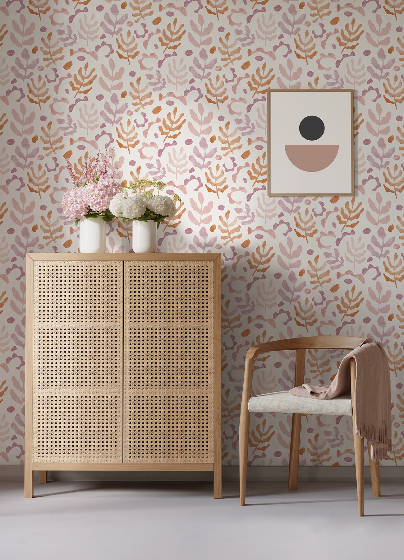 Mira Peel and Stick Wallpaper in a room setting
