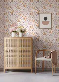 Mira Peel and Stick Wallpaper in a room setting