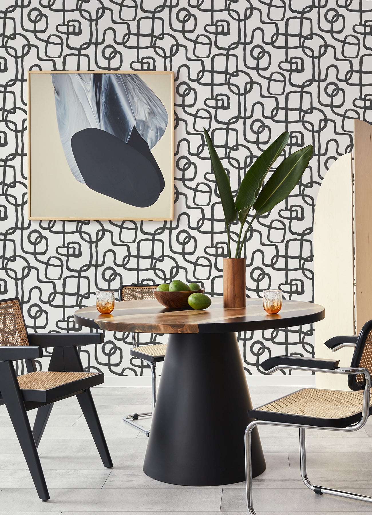 Niko P&S Wallpaper in a room setting