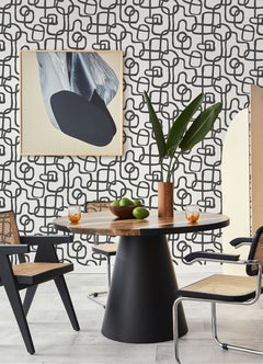 Niko P&S Wallpaper in a room setting