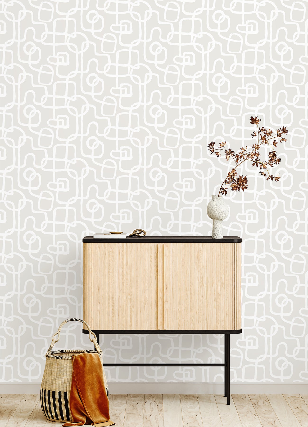 Niko Peel and Stick Wallpaper in a room setting