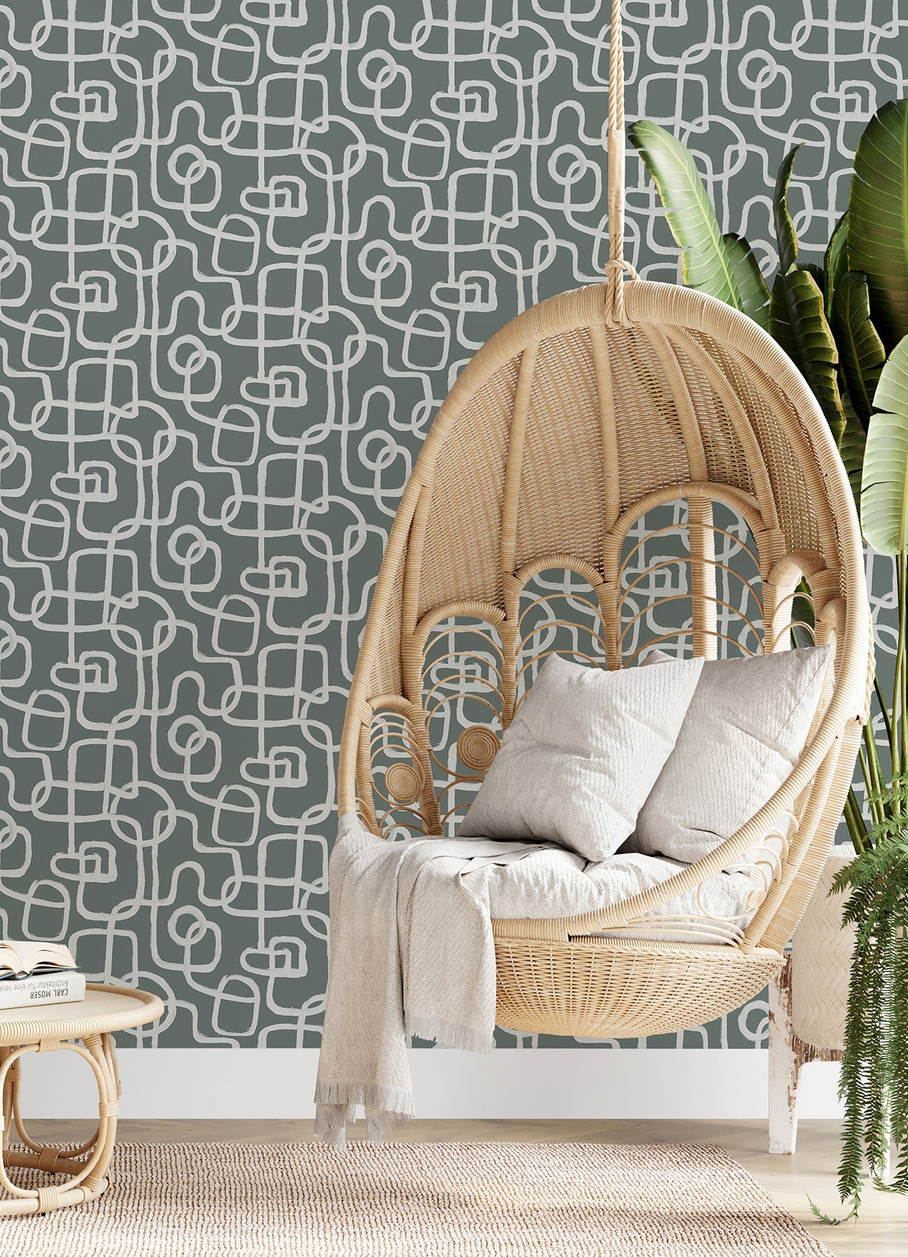Niko Peel and Stick Wallpaper in a room setting