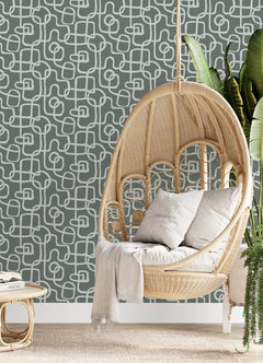 Niko Peel and Stick Wallpaper in a room setting