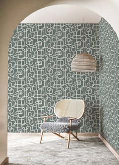 Niko Peel and Stick Wallpaper in a room setting