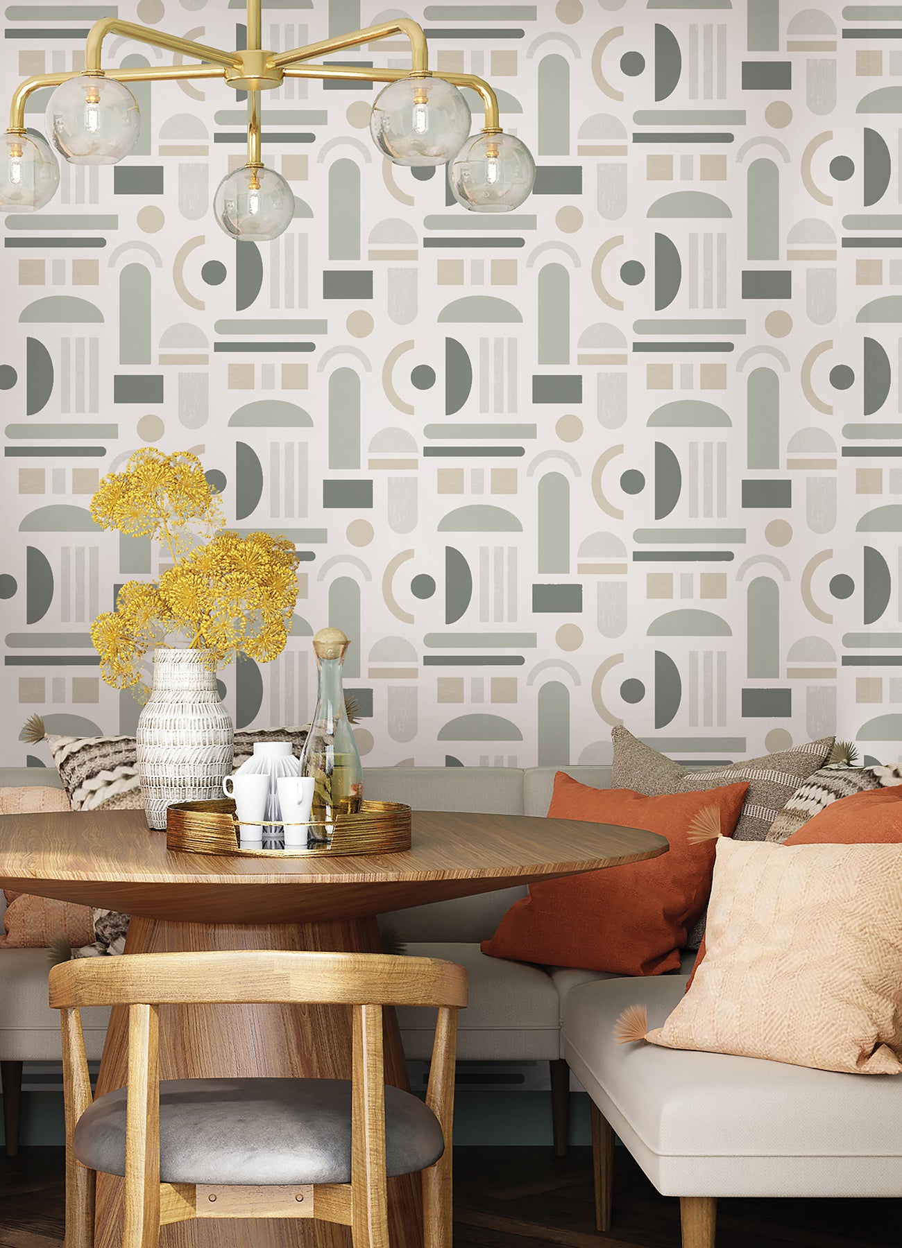 Wiles P&S Wallpaper in a room setting