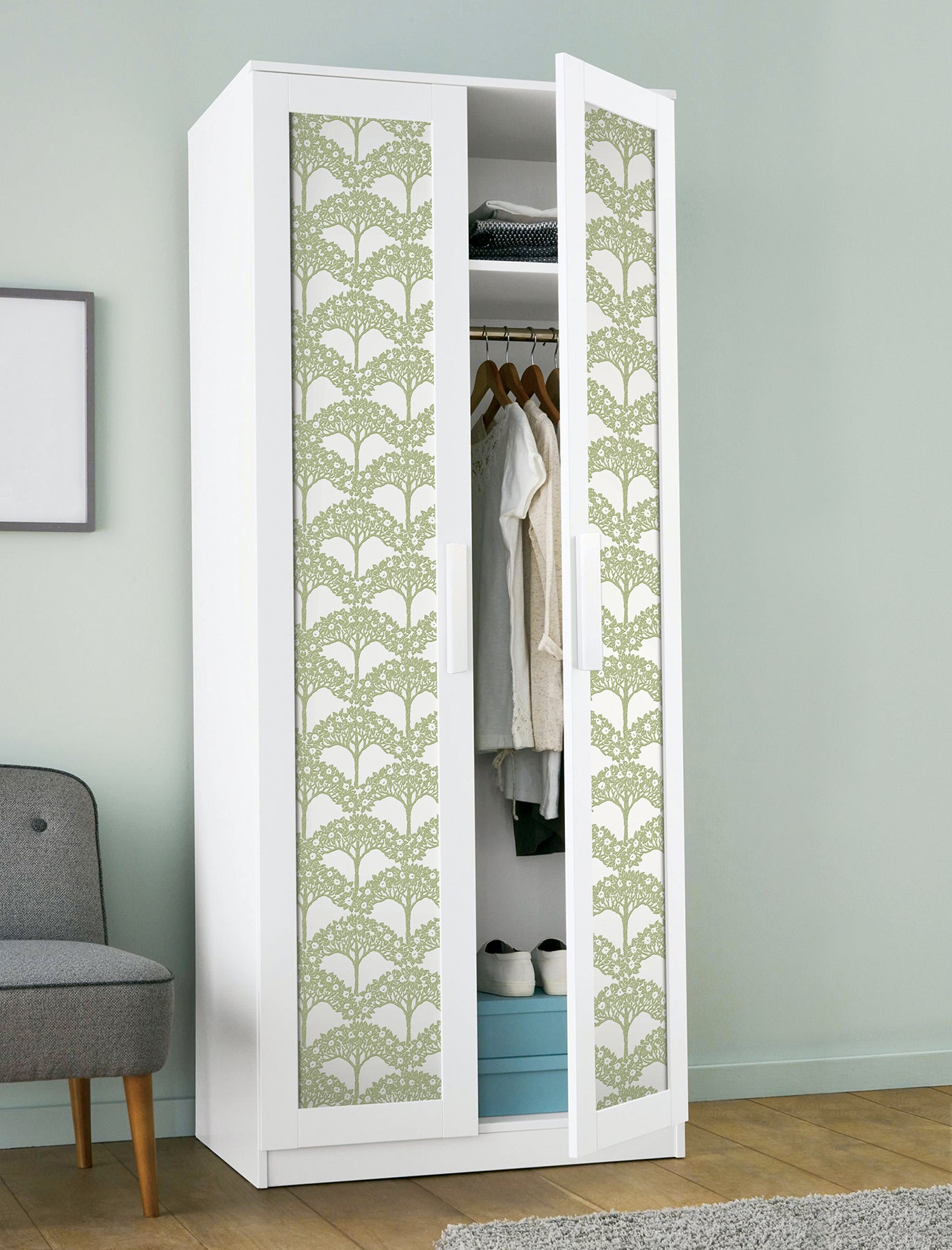 Finley Peel and Stick Wallpaper in a room setting