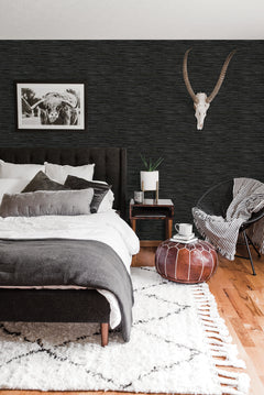 Grassweave Peel and Stick Wallpaper in a room setting