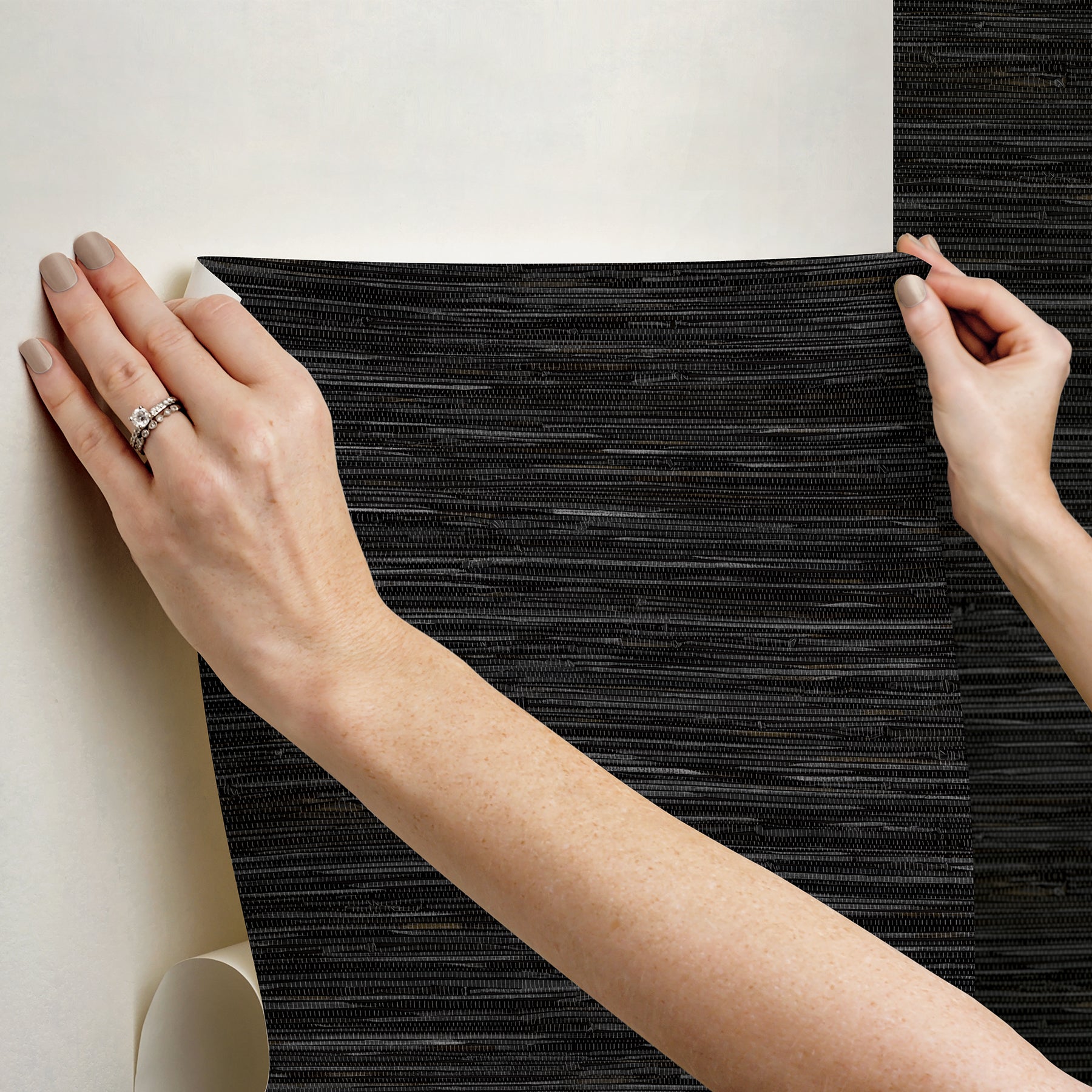 Grassweave Peel and Stick Wallpaper - how to stick