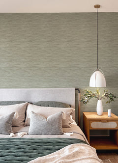Grassweave P&S Wallpaper in a room setting