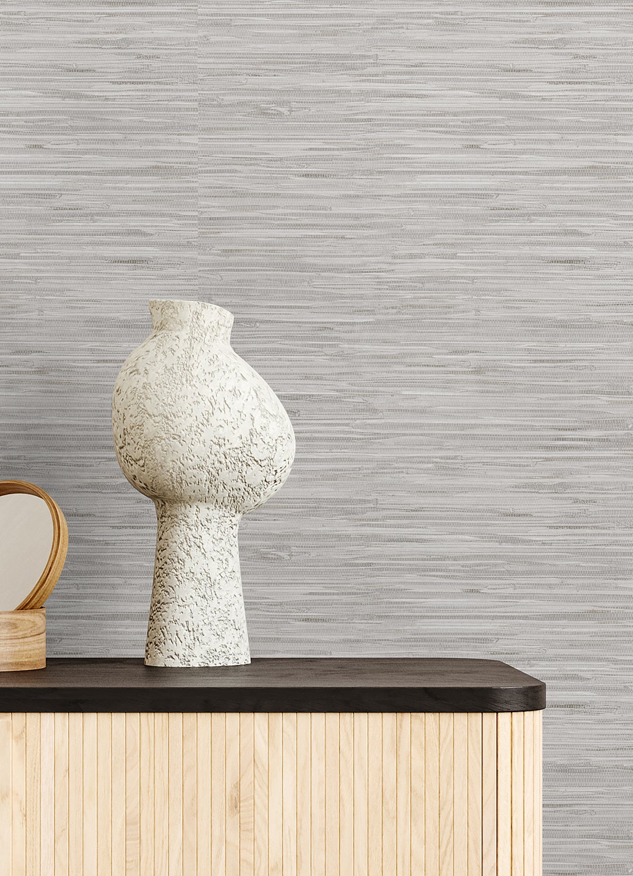 Grassweave P&S Wallpaper in a room setting