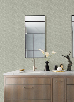 Poplin P&S Wallpaper in a room setting