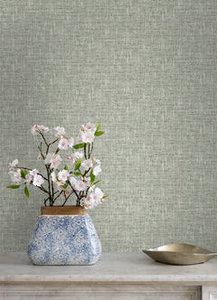 Poplin P&S Wallpaper in a room setting
