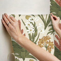 Blooming Villa Peel and Stick Wallpaper - how to stick