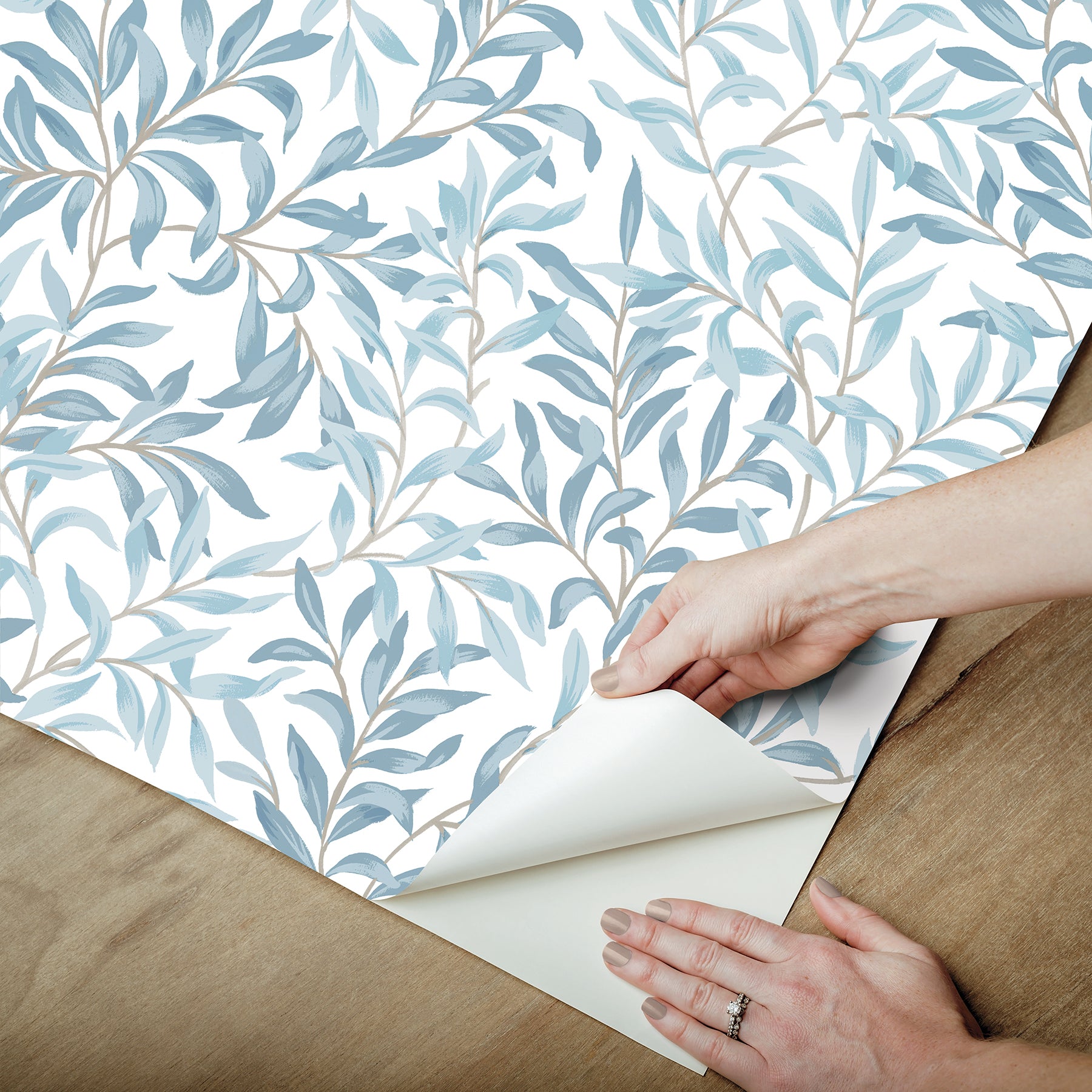 Terrace Vines Peel and Stick Wallpaper - how to peel