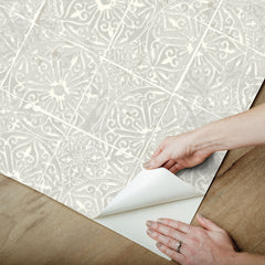 Provincial Tile Peel and Stick Wallpaper - how to peel