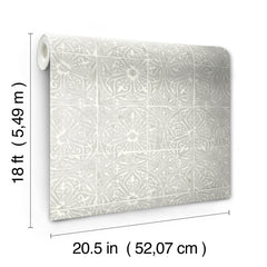 Provincial Tile Peel and Stick Wallpaper - dimensions