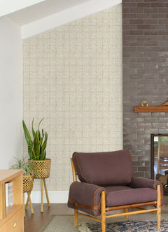 Provincial Tile Peel and Stick Wallpaper in a room setting