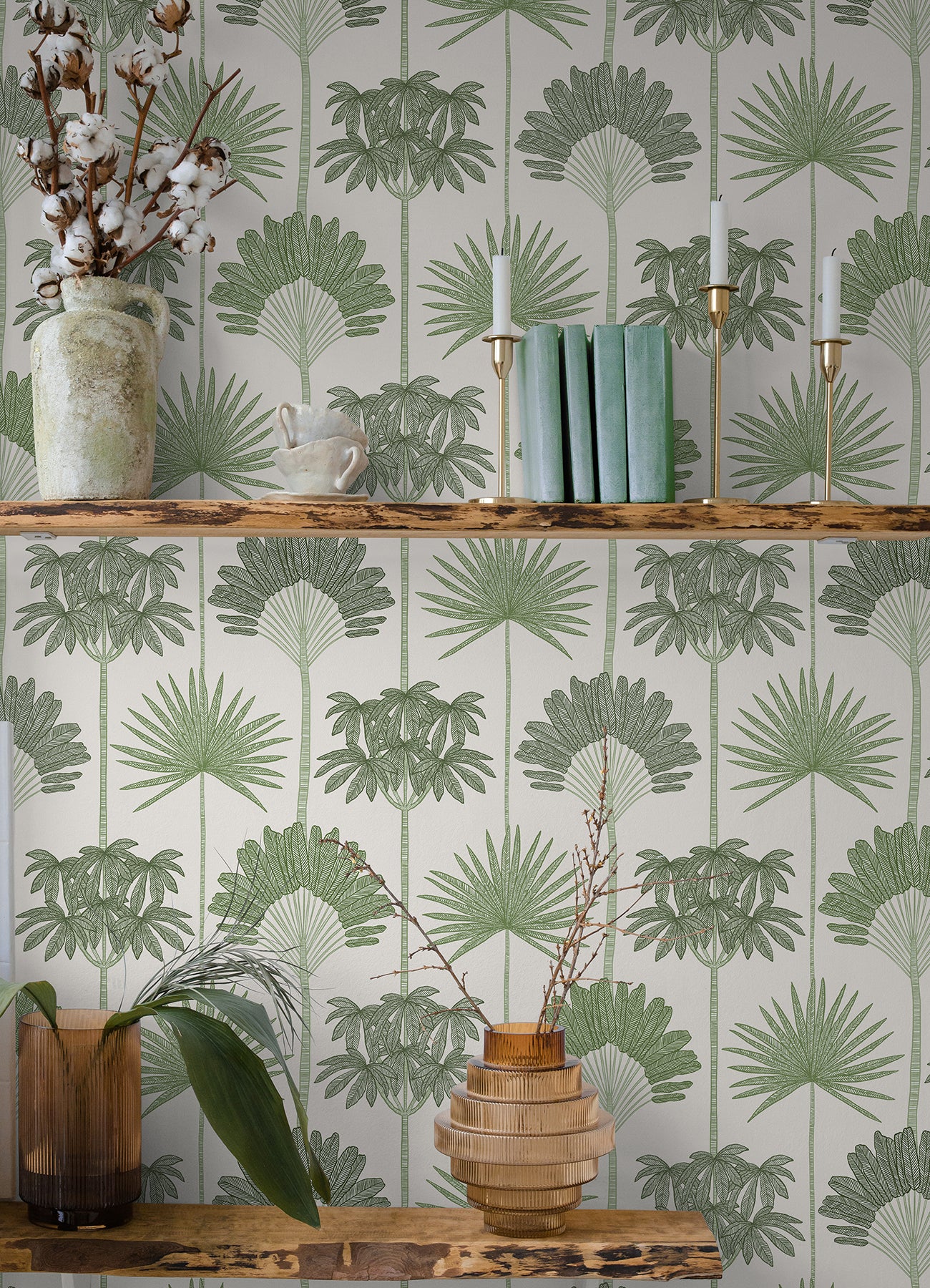 Kentia Peel and Stick Wallpaper in a room setting