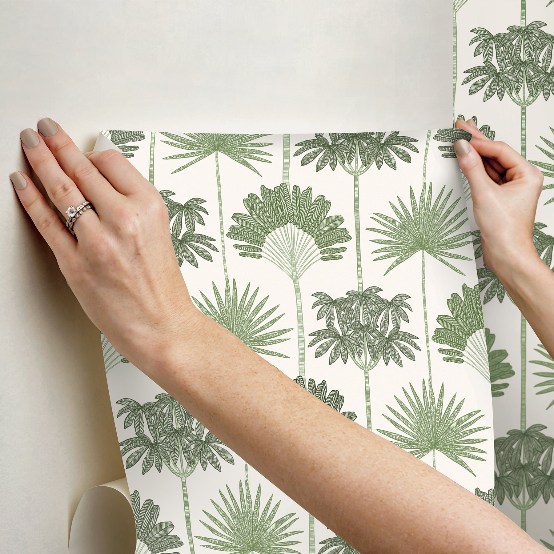 Kentia Peel and Stick Wallpaper - how to stick