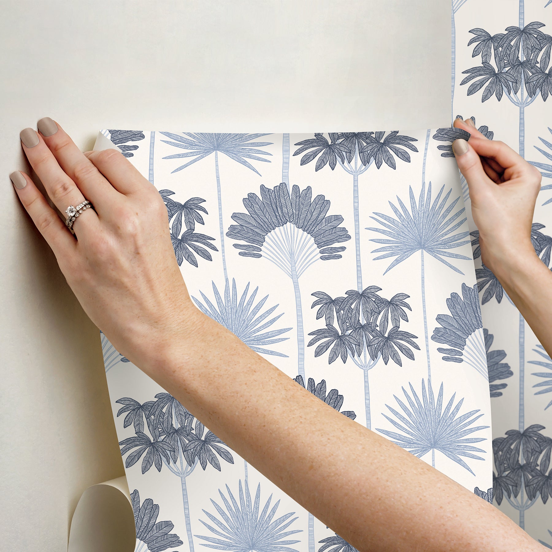 Kentia Peel and Stick Wallpaper - how to stick