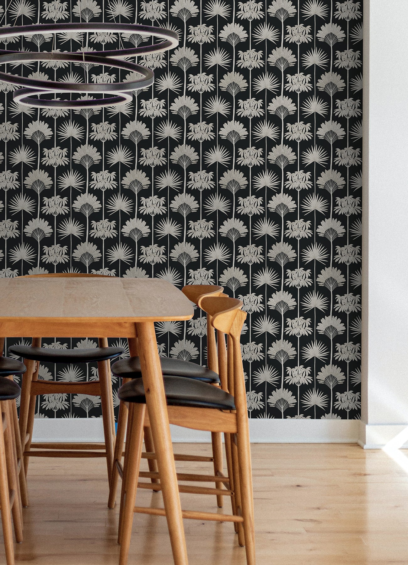 Kentia Peel and Stick Wallpaper in a room setting