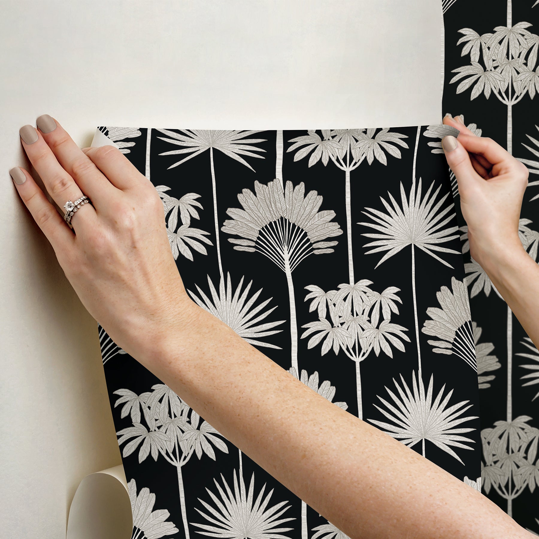Kentia Peel and Stick Wallpaper - how to stick