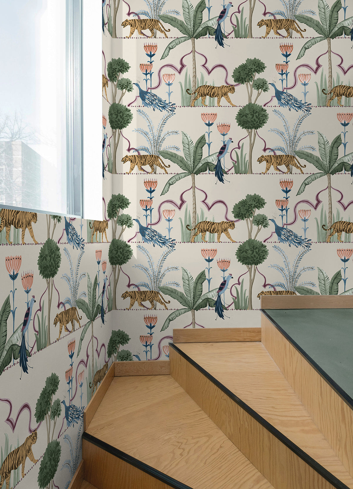 Laos P&S Wallpaper in a room setting