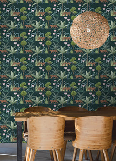 Laos P&S Wallpaper in a room setting